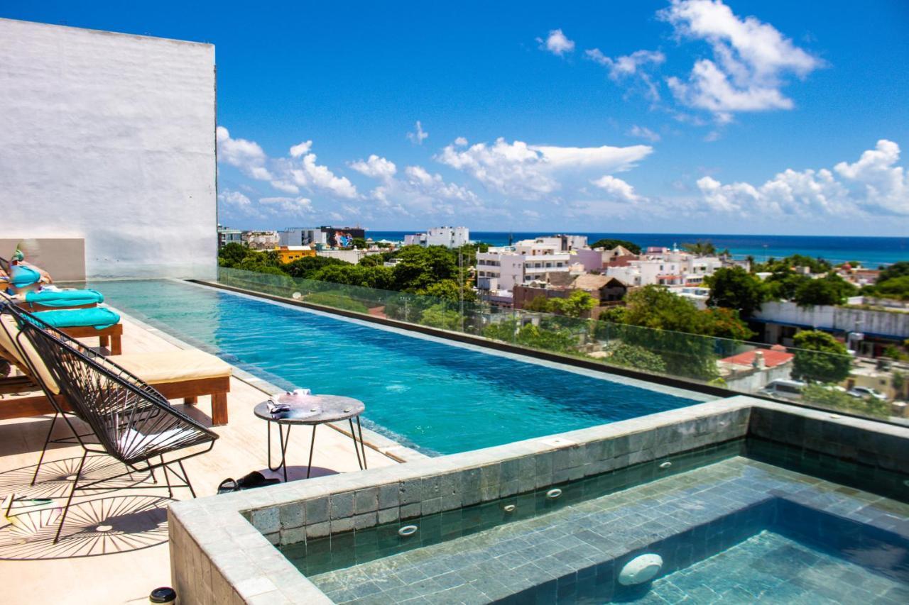 Big Studio At Kaab By The Beach With Roof Top Pool, Sauna And Jacuzzi Near Paseo Del Carmen Mall Playa del Carmen Exterior foto
