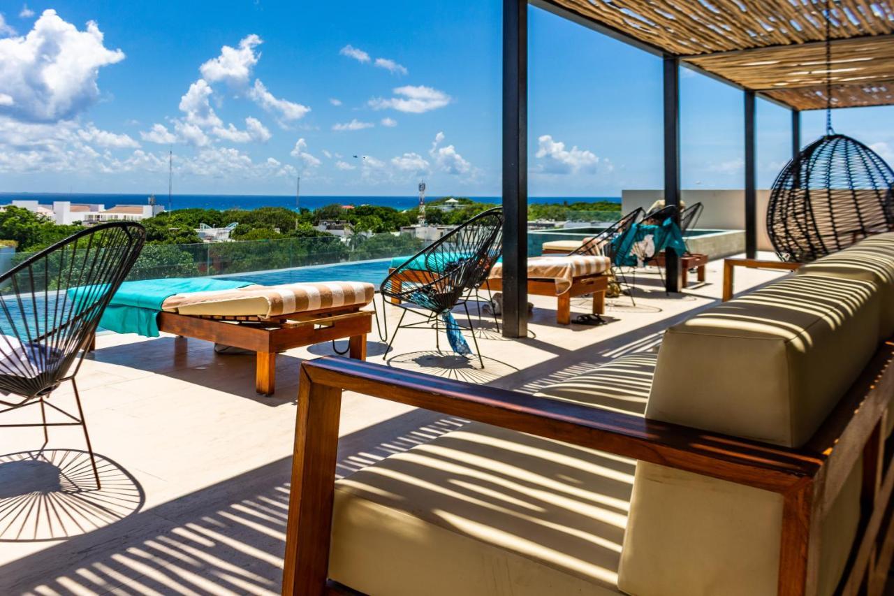 Big Studio At Kaab By The Beach With Roof Top Pool, Sauna And Jacuzzi Near Paseo Del Carmen Mall Playa del Carmen Exterior foto